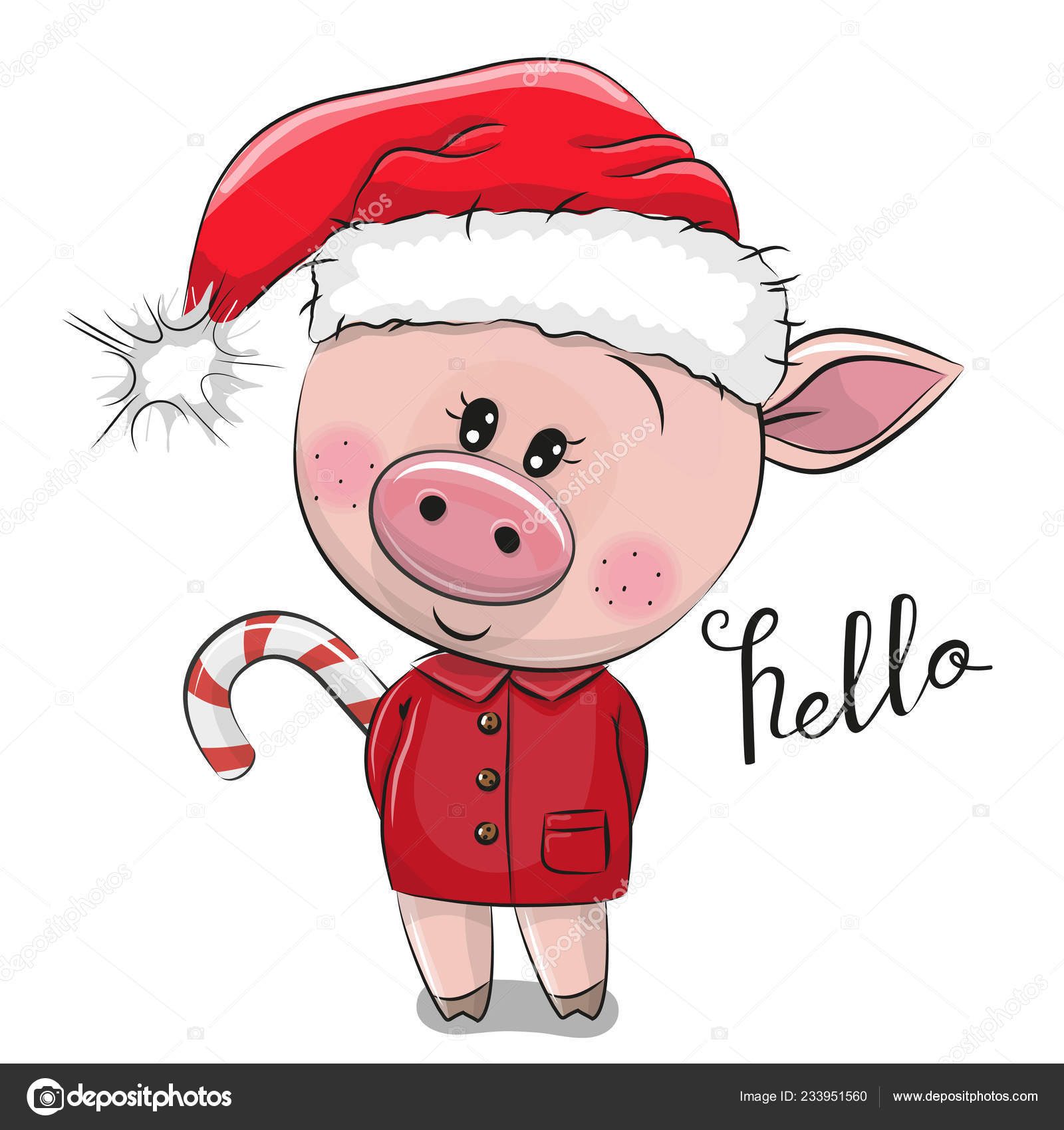 pink and white santa hat