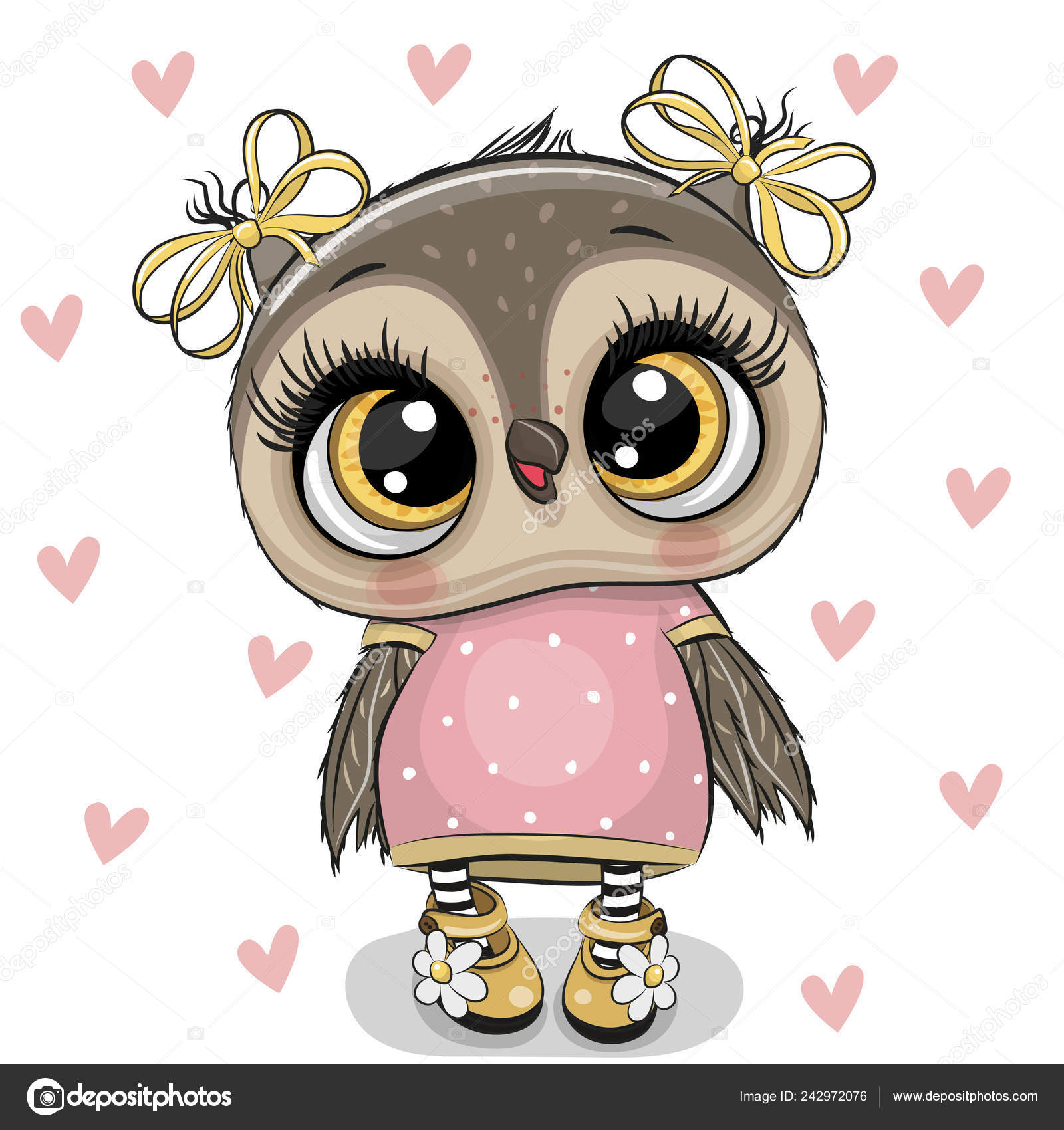 Cute Cartoon Owl Hearts Background Stock Vector Image by ©Reginast777 #242972076 Cute Cartoon Owl Hearts Background Stock Vector Image by ©Reginast777 #242972076