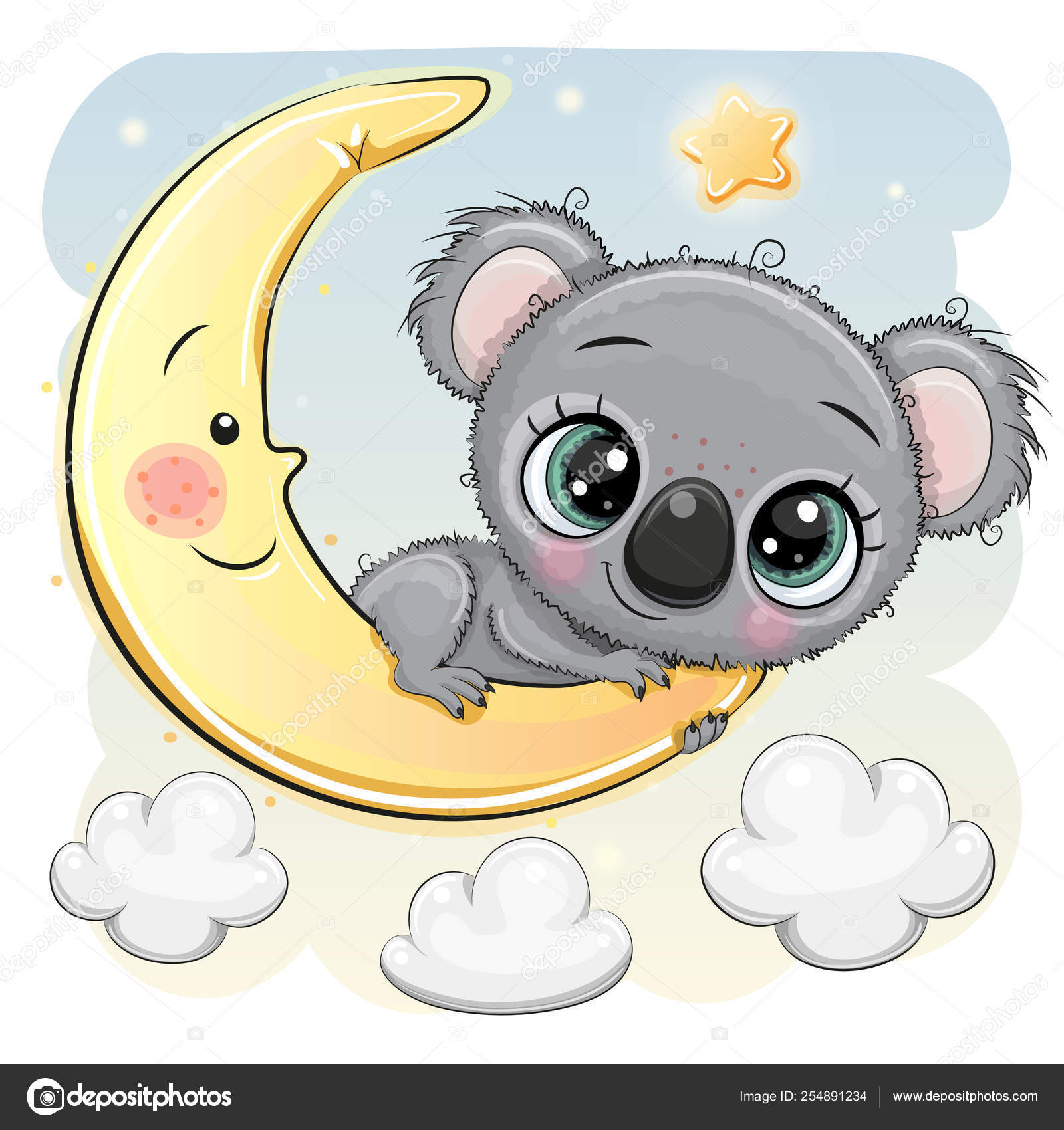 Koala durmiendo dibujo imágenes de stock de arte vectorial | Depositphotos
