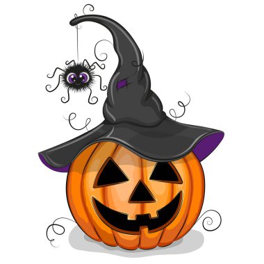 Jack Olantern İllüstrasyon beyaz bir arka plan üzerinde izole
