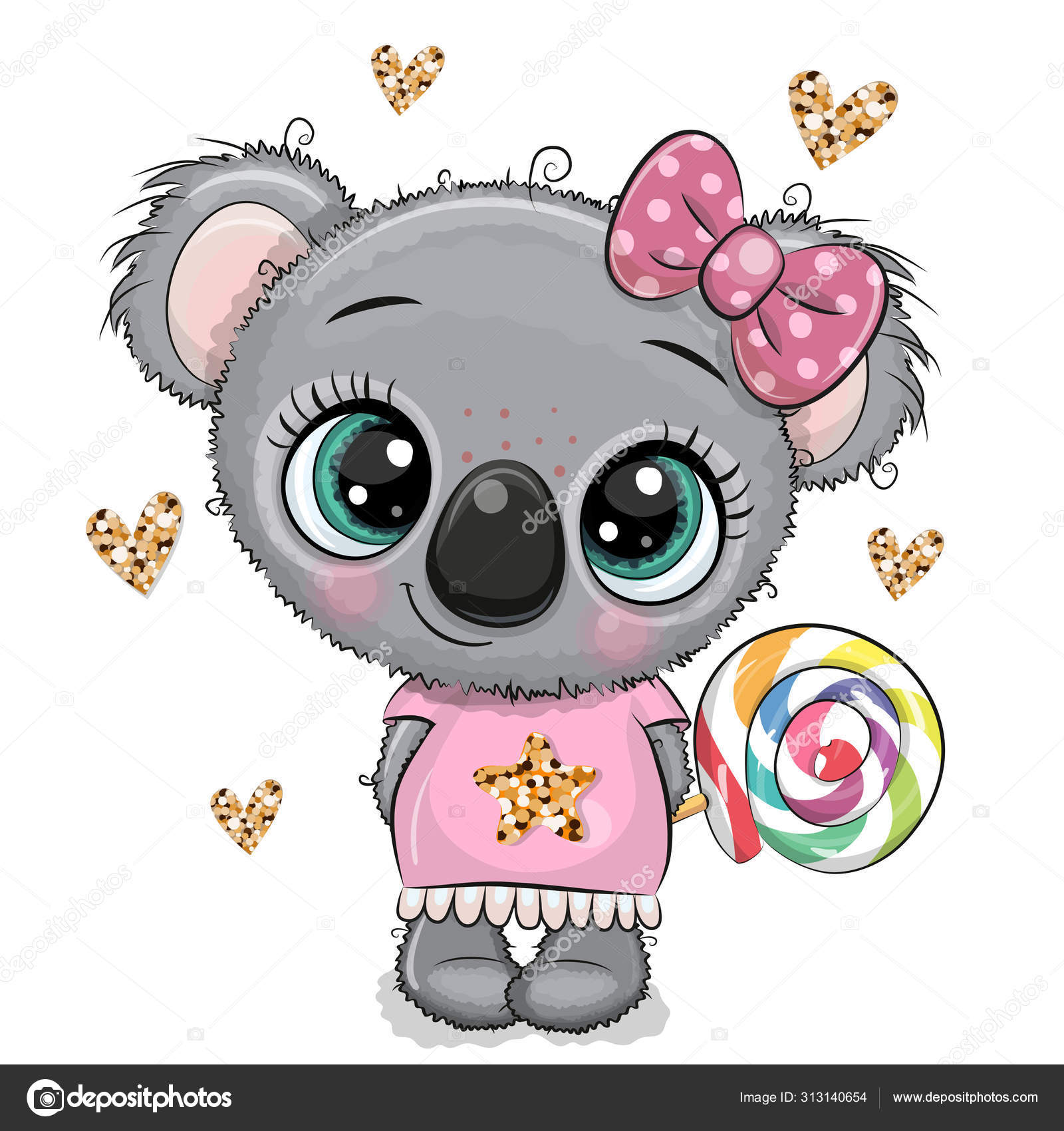 Cartoon baby Koala in a dress with Lollipop Stock Vector Image by ©Reginast777 #313140654 Cartoon baby Koala in a dress with Lollipop Stock Vector Image by ©Reginast777 #313140654
