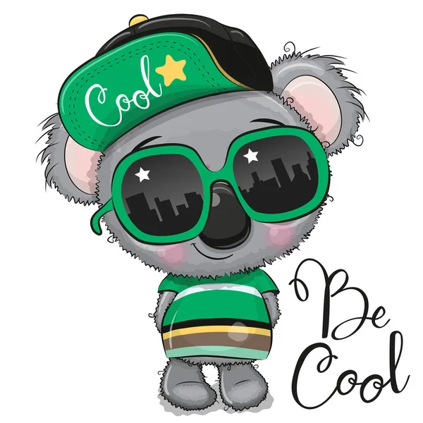 Dibujos animados Koala con gafas de sol — Archivo Imágenes Vectoriales