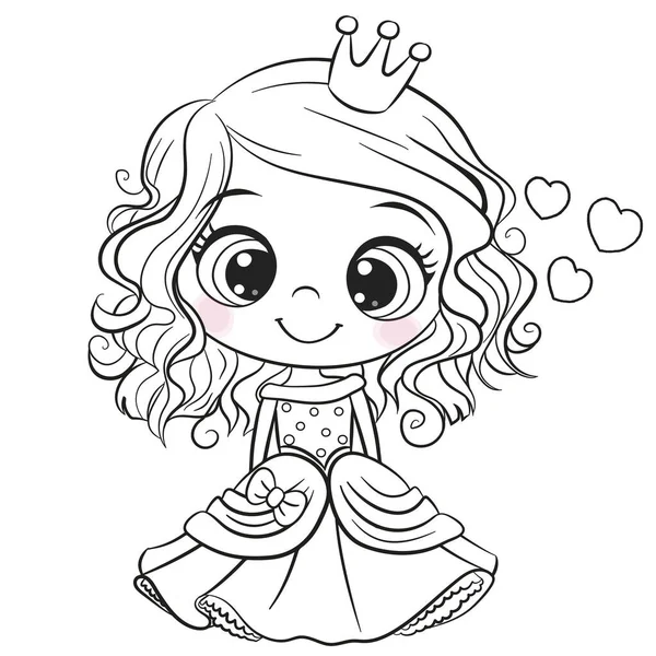 Desenho de princesa para colorir