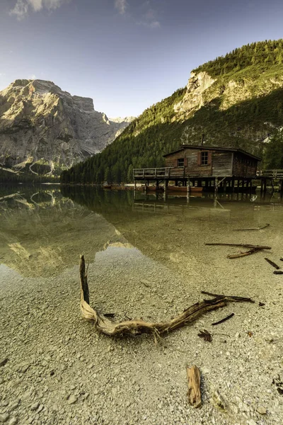 Lago Braies Italia —  Fotos de Stock