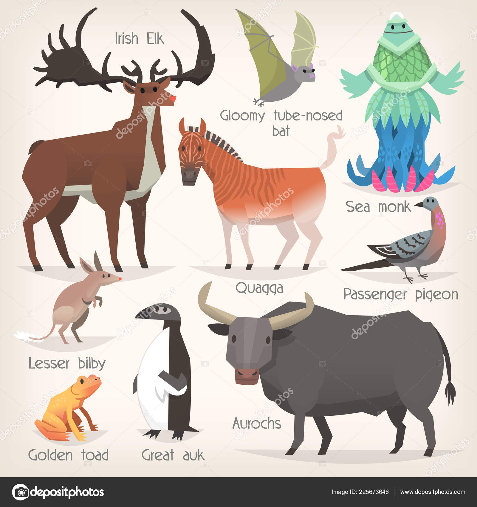 Chart Of Extinct Animals