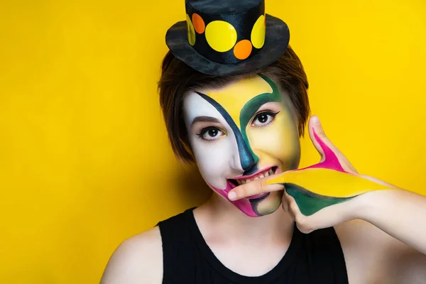 Nuevo Maquillaje Creativo Idea Conceptual Para Fiesta Del Club Halloween — Foto de Stock