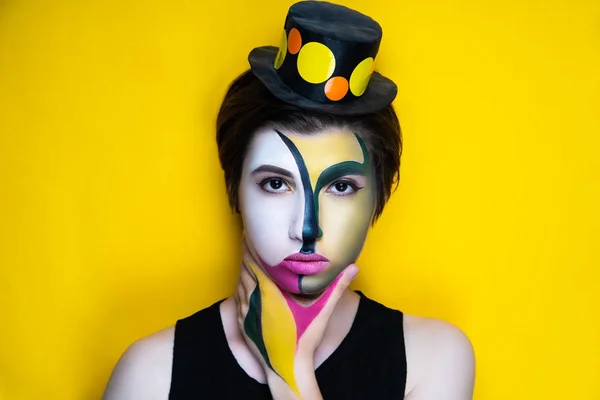 Nuevo Maquillaje Creativo Idea Conceptual Para Fiesta Del Club Halloween — Foto de Stock