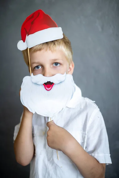 Przygotuj Się Nowy Rok Party Śmieszne Santa Claus Piękny Przystojny — Zdjęcie stockowe