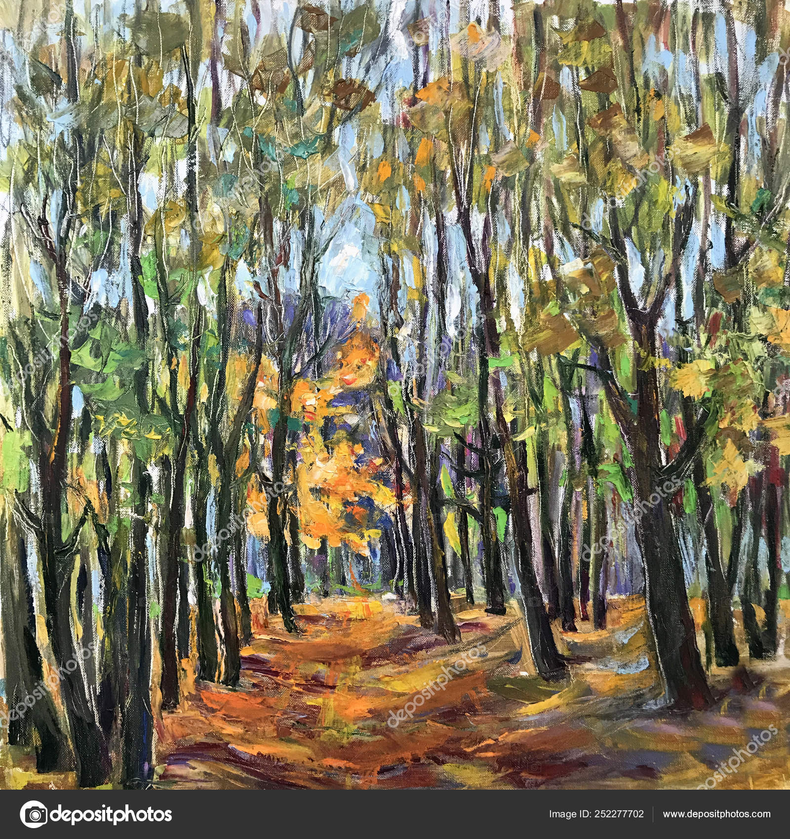 Drawing Bright Autumn Forest Mood Stock Photo Image By C Olgaosa Drawing Bright Autumn Forest Mood Stock Photo Image By C Olgaosa