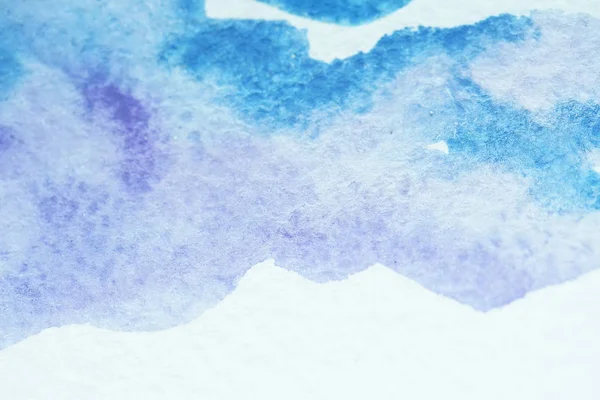 Fundo aquarela abstrato, céu azul, montanhas — Fotografia de Stock