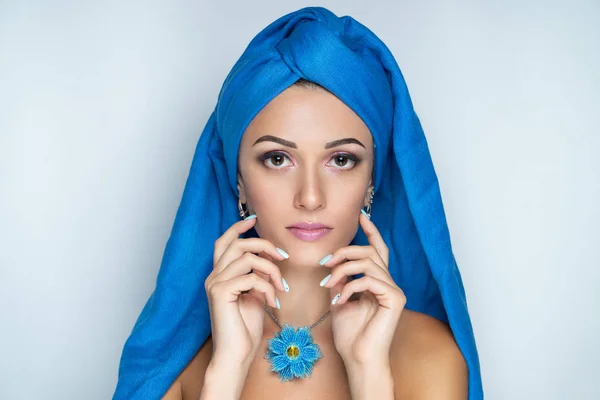 Muszlim frizura nő szépség — Stock Fotó