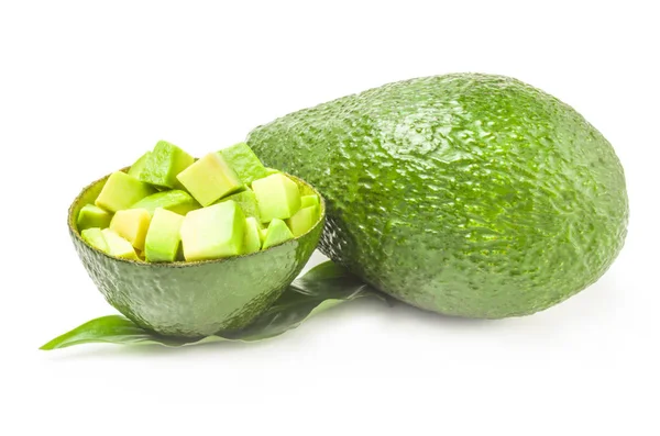 Avocado geïsoleerd op een witte achtergrond knipsel — Stockfoto