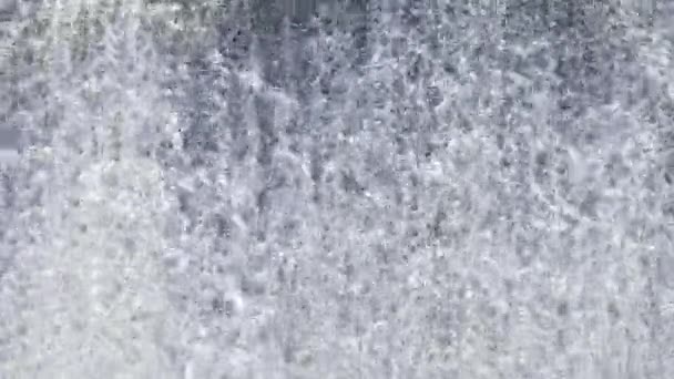 Water stream in dam of hydroelectric station flowing with bubbles — Stock Video