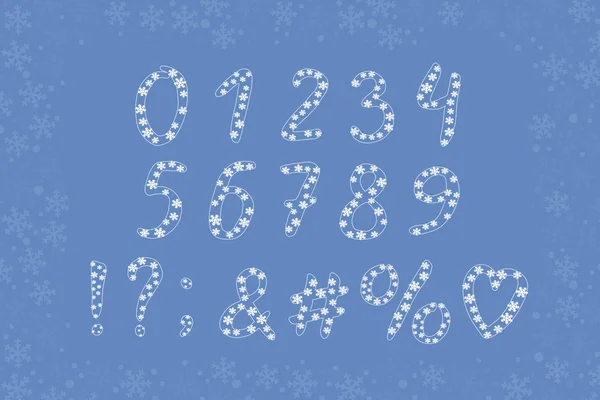 Αλφάβητο Κατεψυγμένα Σχεδιασμός Γραμματοσειρά Βούρτσα Χειρός Γραμμάτων Στυλ Αριθμοί Και — Διανυσματικό Αρχείο