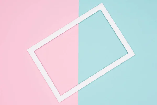 Abstrakta Geometriska Pastell Blå Teal Och Rosa Papper Flat Låg — Stockfoto