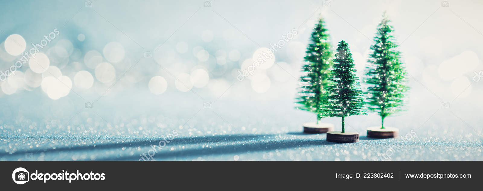 Magical Miniature Winter Wonderland Banner Evergreen Christmas