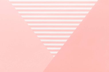 Soyut geometrik yaşam mercan pantone renk düz arka plan yattı. Minimalizm, geometri ve simetri şablonu.