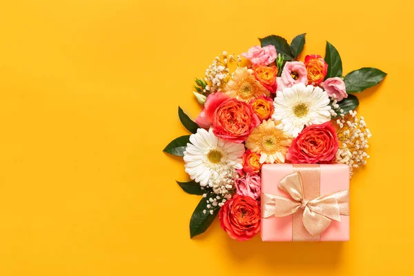 Glücklicher Muttertag Frauentag Valentinstag Oder Geburtstag Pastell Süßigkeiten Farben Hintergrund — Stockfoto