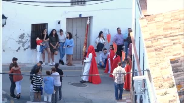 Alora スペイン 2019 パーム サンデーアンダルシアの村のイースター行列 — ストック動画
