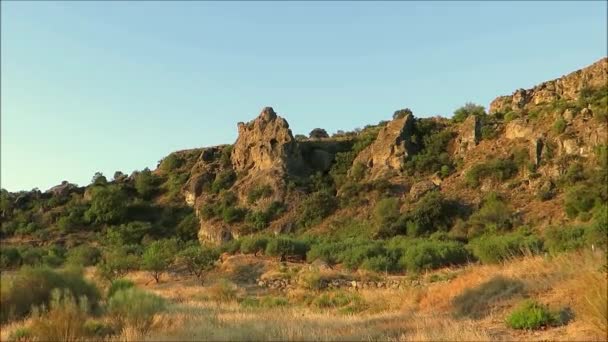Roca Andalucía Que Parece Cara Mono — Vídeo de stock