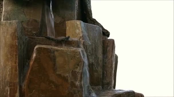 Alora España Septiembre 2018 Salpicadura Agua Monumento Fuente Del Canto — Vídeos de Stock