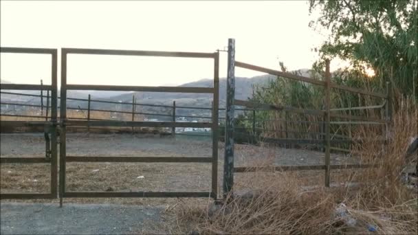 Empty Corral Andalusian Countryside Spain — Stock Video