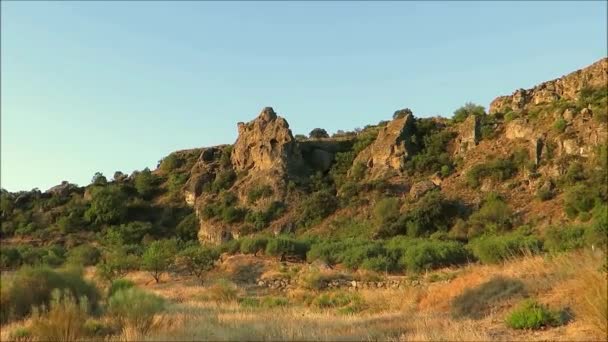 Felsen Andalusien Sieht Aus Wie Affengesicht — Stockvideo