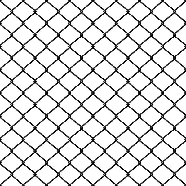 Бесшовная металлическая сетка. Забор проволоки изолирован на белом фоне, векторная иллюстрация
.
