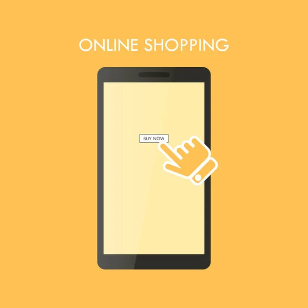 Concepto Compras Online Marketing Móvil Digital Conjunto Elemento Diseño Plano — Archivo Imágenes Vectoriales