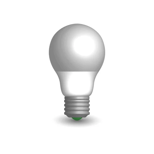 Photo Realistic Led Energy Saving Light Bulb Element Design Electrical — Stock Vector