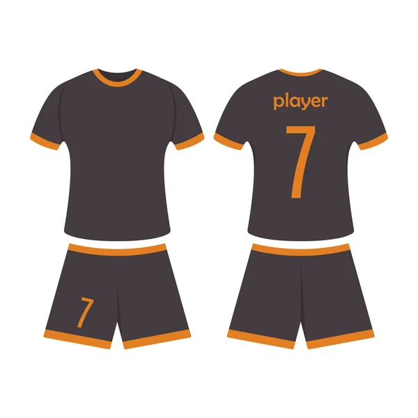 Templat Desain Kaos Olahraga Untuk Seragam Sepak Bola Mock Football - Stok Vektor