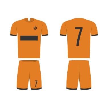 Futbol Forma, vektör çizim için T-shirt spor tasarım şablonu.