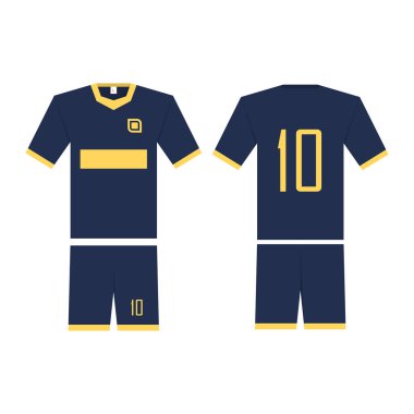 Futbol Forma, vektör çizim için T-shirt spor tasarım şablonu.