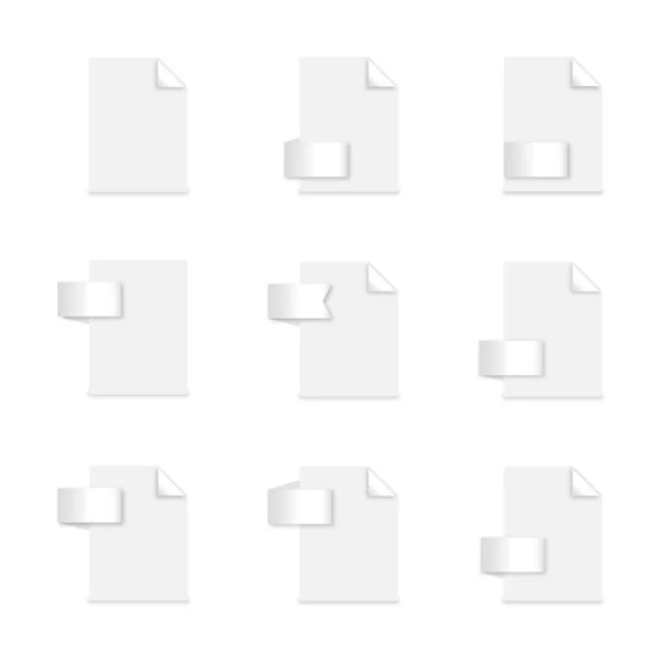Vorlage Dateiformat Symbole, Vektorillustration. — Stockvektor