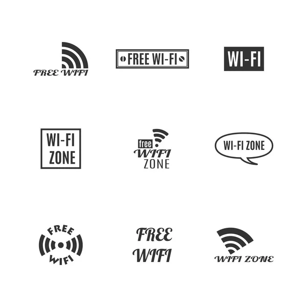Set of wireless icons, vector illustration. — Stock Vector