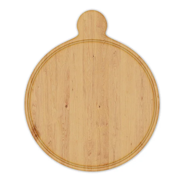 Round boards for pizza from the wood, 3D illustrations.
