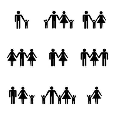 Çöp adamlar, vektör çizim seti.