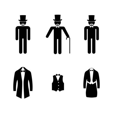 Çöp adamlar, vektör çizim seti.