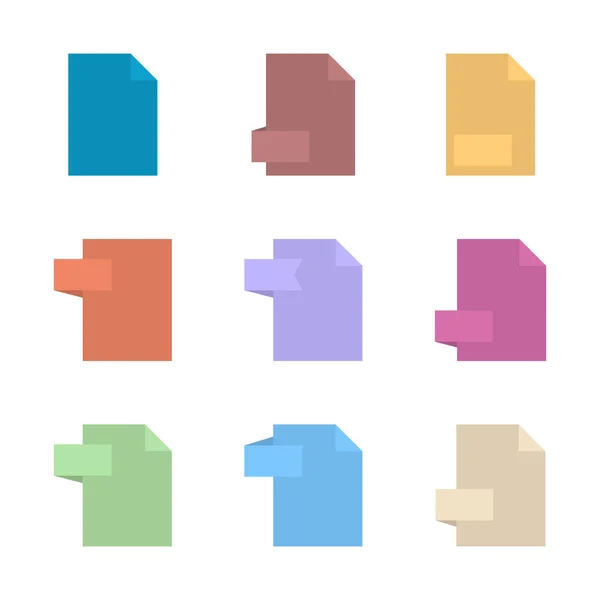 Format de fichier modèle icônes plates, illustration vectorielle . — Image vectorielle