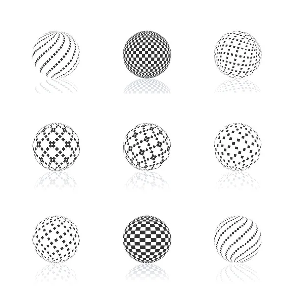 Sphere with halftone fill, vector illustration. — Stock Vector