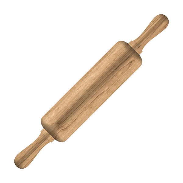 Wooden rolling pin for dough, vector illustration. — Stock Vector