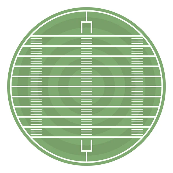 Okrągłe Pole Gry Piłkę Nożną Markup Bramy Ilustracja Wektor — Wektor stockowy