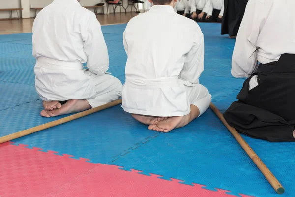 Séminaire de formation sur les armes des arts martiaux à kimono — Photo