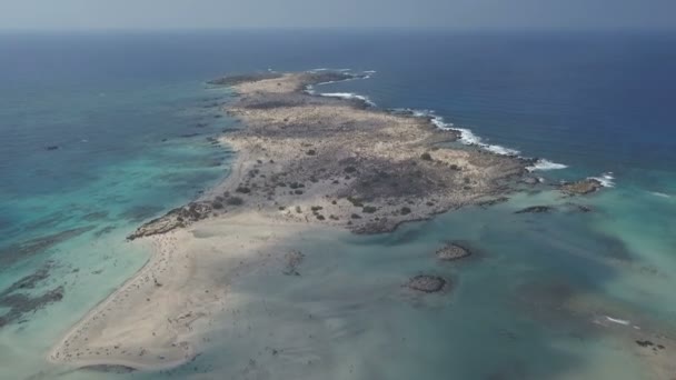 加勒比海像海滩的空中镜头 — 图库视频影像