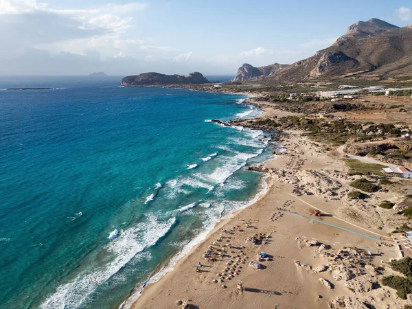 Girit Falassarna Beach Aerial Drone Fotoğraf