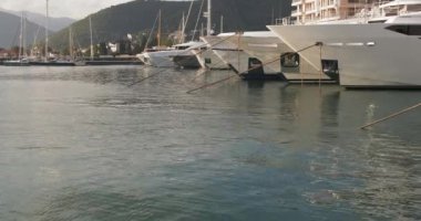 Yelken yatlar deniz limanına yerleşir. Summertime tatil