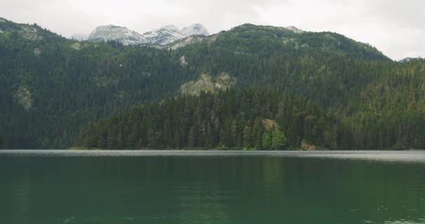 Black lake in Durmitor national park in Montenegro — Stock Video