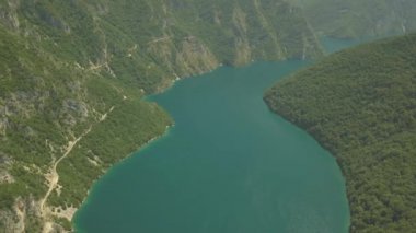 Piva Gölü 'nün hava görüntüleri
