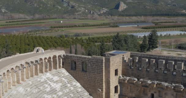 Aspendos Anntique Theater. Antalya, Turkiet — Stockvideo