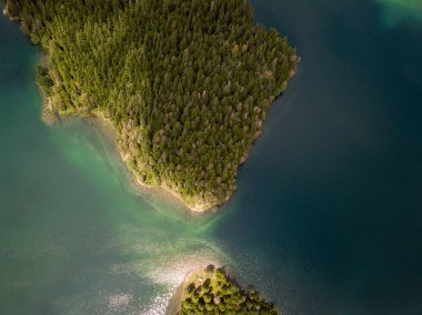Durmitor Milli Parkı 'nda Kara Göl hava fotoğrafı